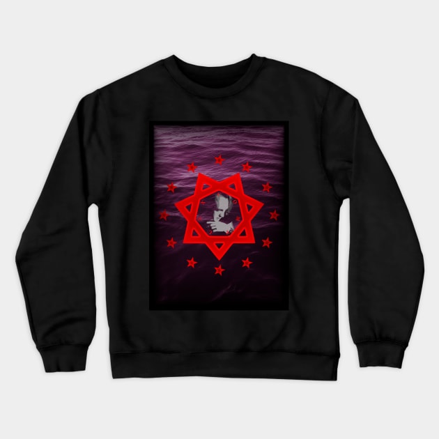 Cassandra Complex - Beneath The Purple Waves Crewneck Sweatshirt by OriginalDarkPoetry